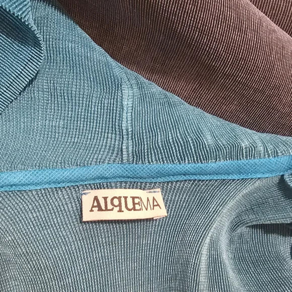 Alquema Collare Turquoise Hombre Long Sleeve Midi Cascading Cardigan - Picture 8 of 10